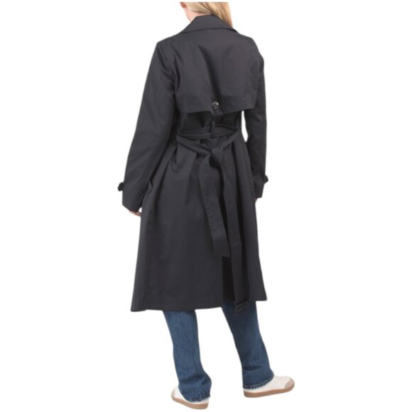 SAM EDELMAN Single Breasted Trench Coat With Self Covered Buckle Belt - Picture 2 of 2